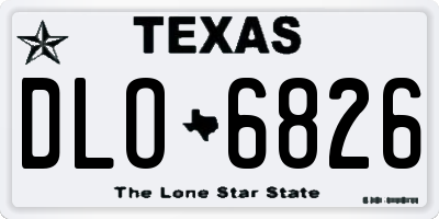 TX license plate DLO6826