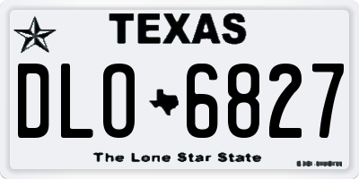 TX license plate DLO6827