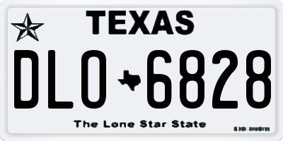 TX license plate DLO6828
