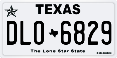 TX license plate DLO6829
