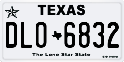TX license plate DLO6832