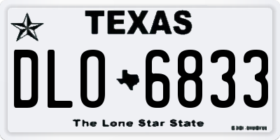 TX license plate DLO6833
