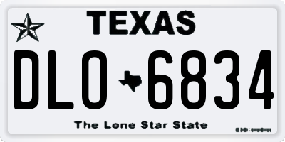 TX license plate DLO6834