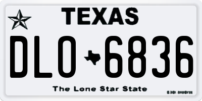 TX license plate DLO6836
