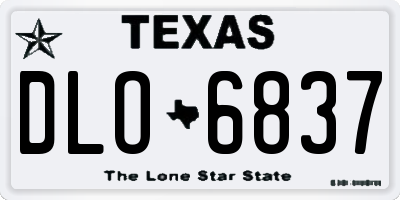 TX license plate DLO6837
