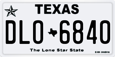 TX license plate DLO6840