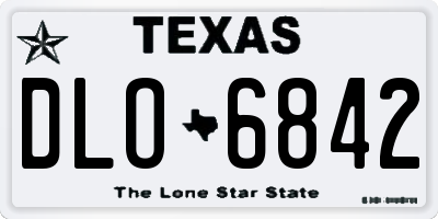 TX license plate DLO6842