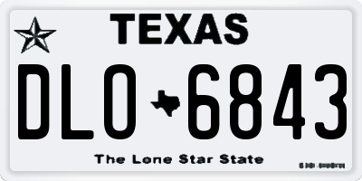 TX license plate DLO6843