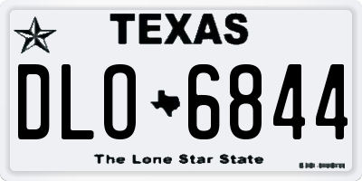 TX license plate DLO6844