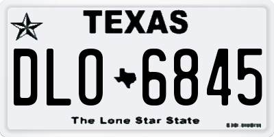 TX license plate DLO6845
