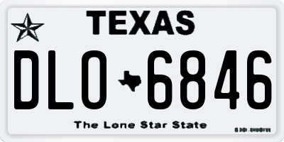 TX license plate DLO6846