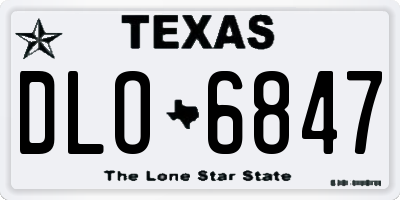 TX license plate DLO6847