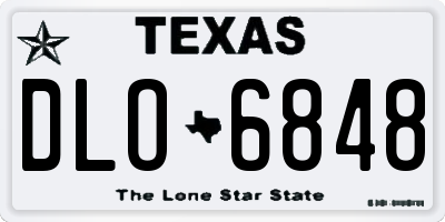 TX license plate DLO6848