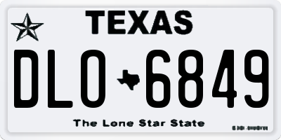 TX license plate DLO6849