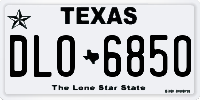 TX license plate DLO6850