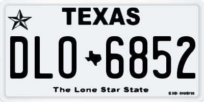 TX license plate DLO6852
