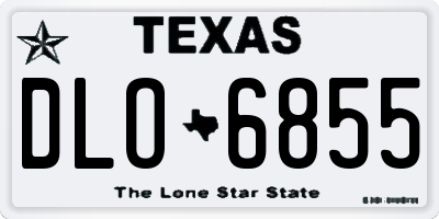 TX license plate DLO6855