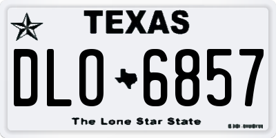 TX license plate DLO6857