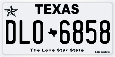 TX license plate DLO6858