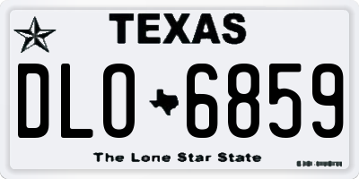 TX license plate DLO6859