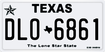 TX license plate DLO6861
