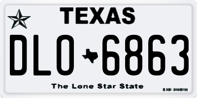 TX license plate DLO6863