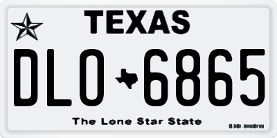 TX license plate DLO6865