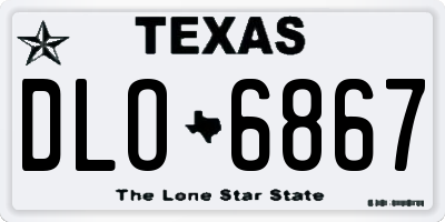 TX license plate DLO6867