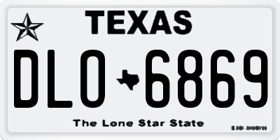 TX license plate DLO6869