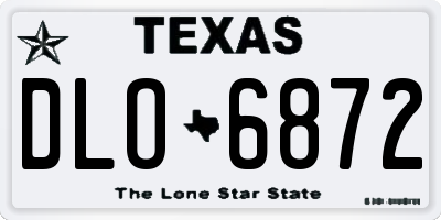 TX license plate DLO6872