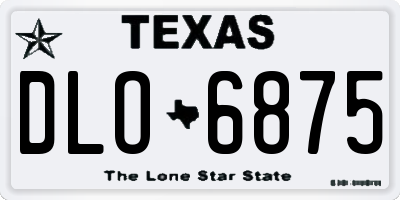 TX license plate DLO6875