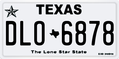 TX license plate DLO6878