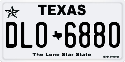 TX license plate DLO6880