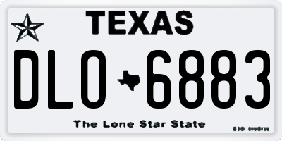 TX license plate DLO6883