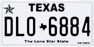 TX license plate DLO6884