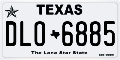 TX license plate DLO6885