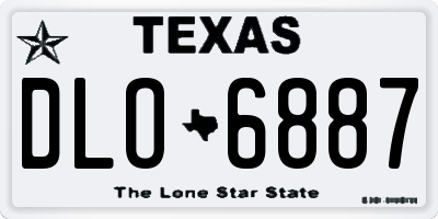 TX license plate DLO6887