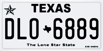 TX license plate DLO6889