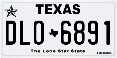 TX license plate DLO6891