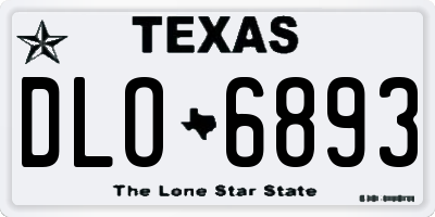 TX license plate DLO6893