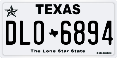 TX license plate DLO6894