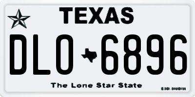 TX license plate DLO6896