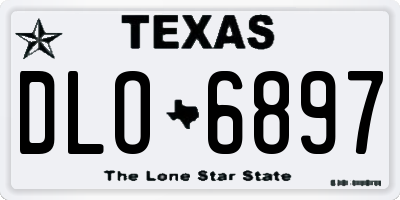 TX license plate DLO6897