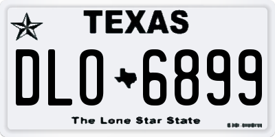 TX license plate DLO6899