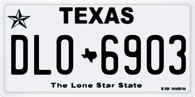 TX license plate DLO6903