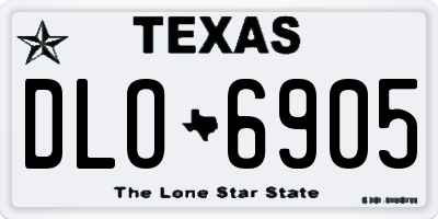 TX license plate DLO6905
