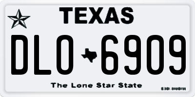TX license plate DLO6909