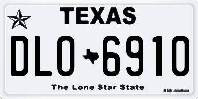 TX license plate DLO6910