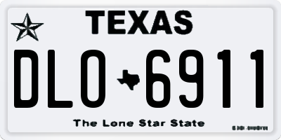TX license plate DLO6911