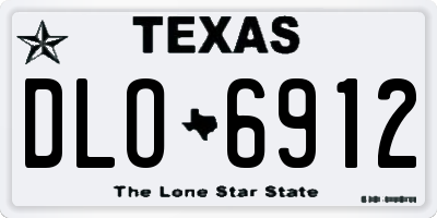 TX license plate DLO6912